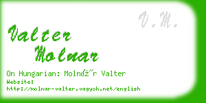 valter molnar business card